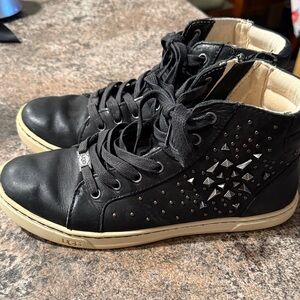 UGG Black High-Top Sneakers with Stud Accents